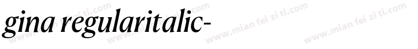 gina regularitalic字体转换